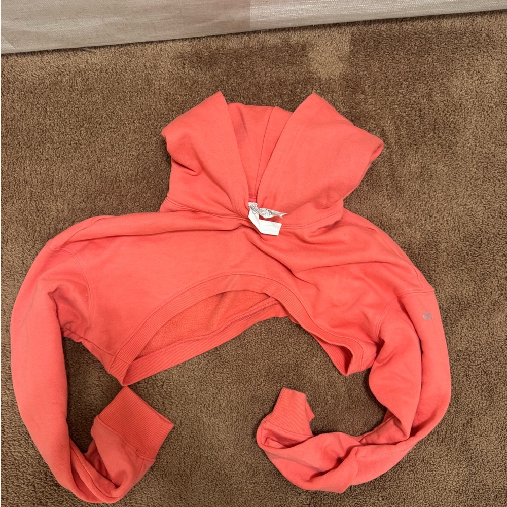 ALO Yoga Women's Cropped Hoodie in Coral